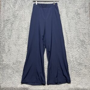 Fabletics Downtown Pants Womens Small Navy Blue Wide Leg High Waist Athletic